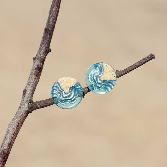 Shoal ear studs on branch