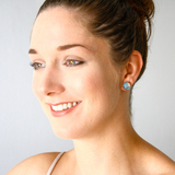 Shoal ear studs on model