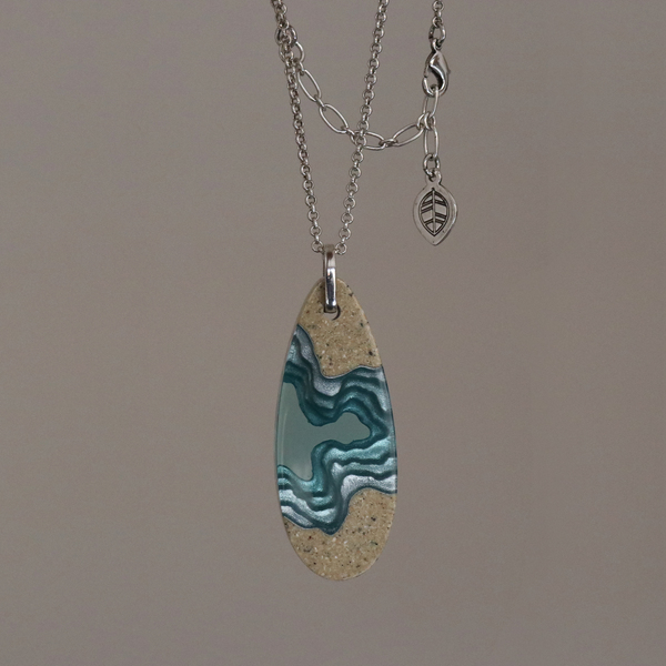 Fjord necklace hanging