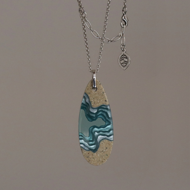 Fjord necklace hanging